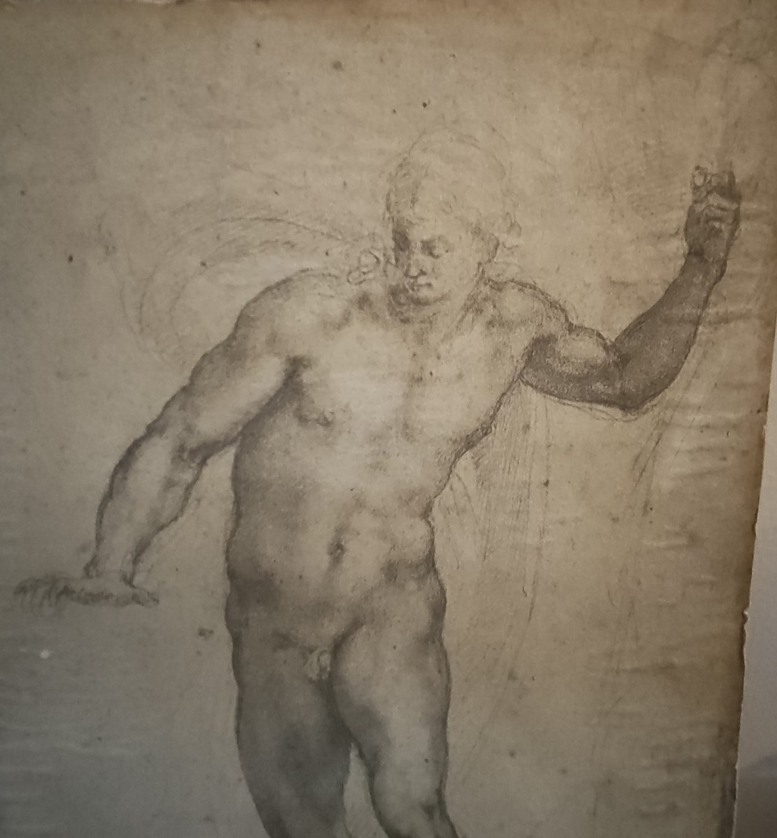 Dipinto a carboncino del 900 studio di uomo-photo-3