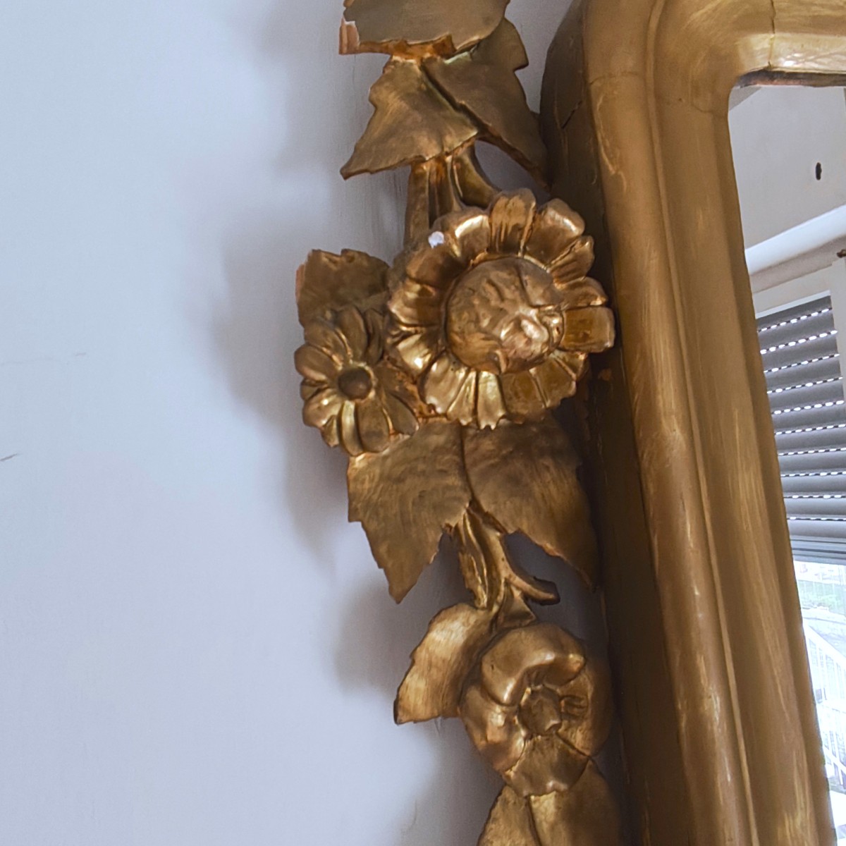 Specchiera lignea 800 dorata bolognese-photo-3