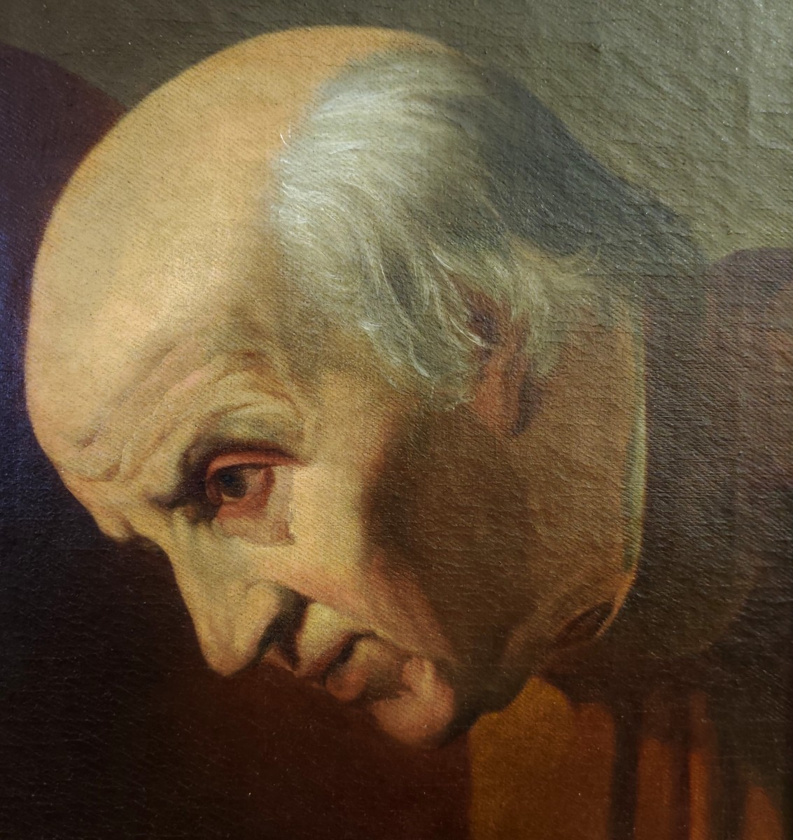 Olio su Tela dell'800 "Il Notaio", Scuola Veneta-photo-3