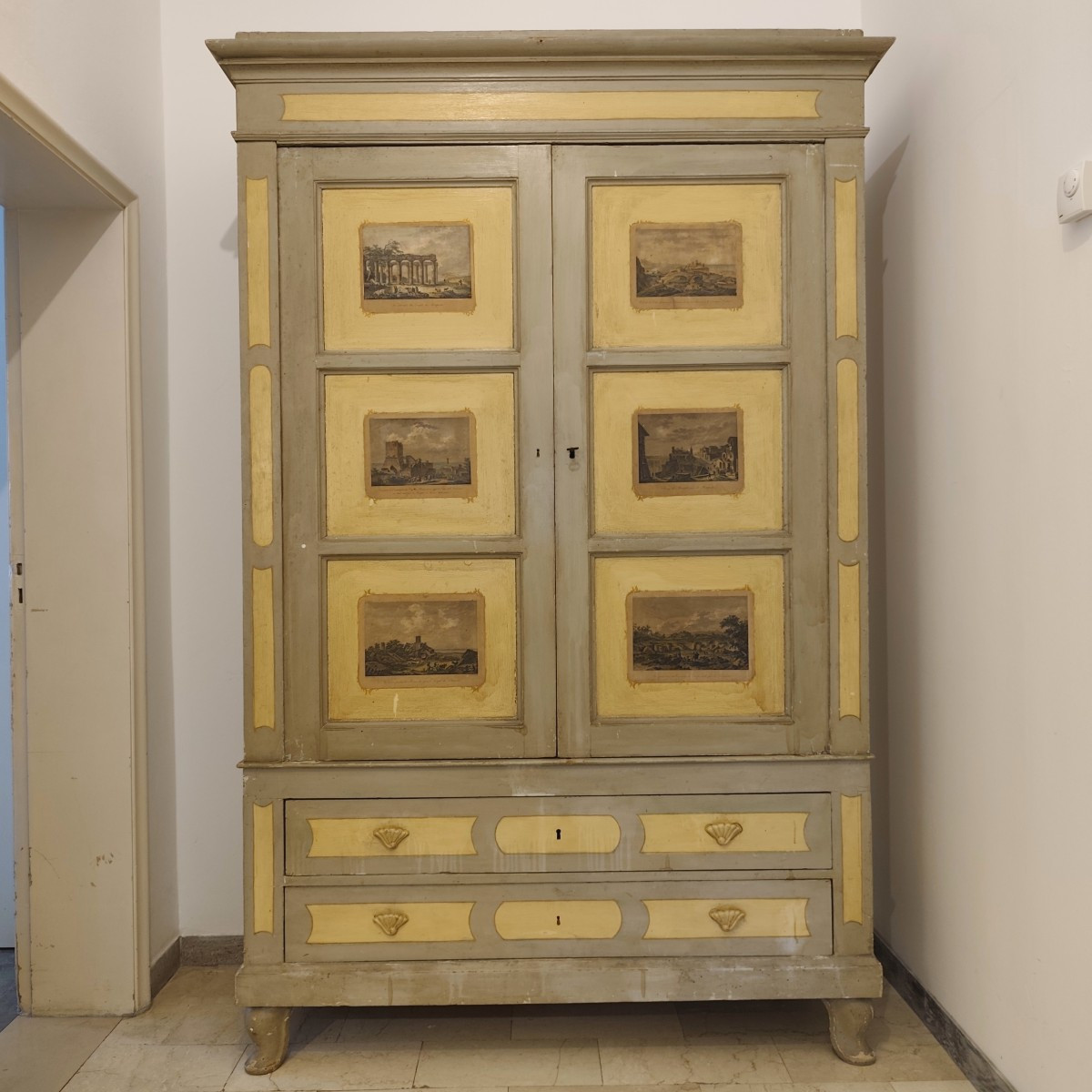 Armadio Dipinto Bolognese dell'800