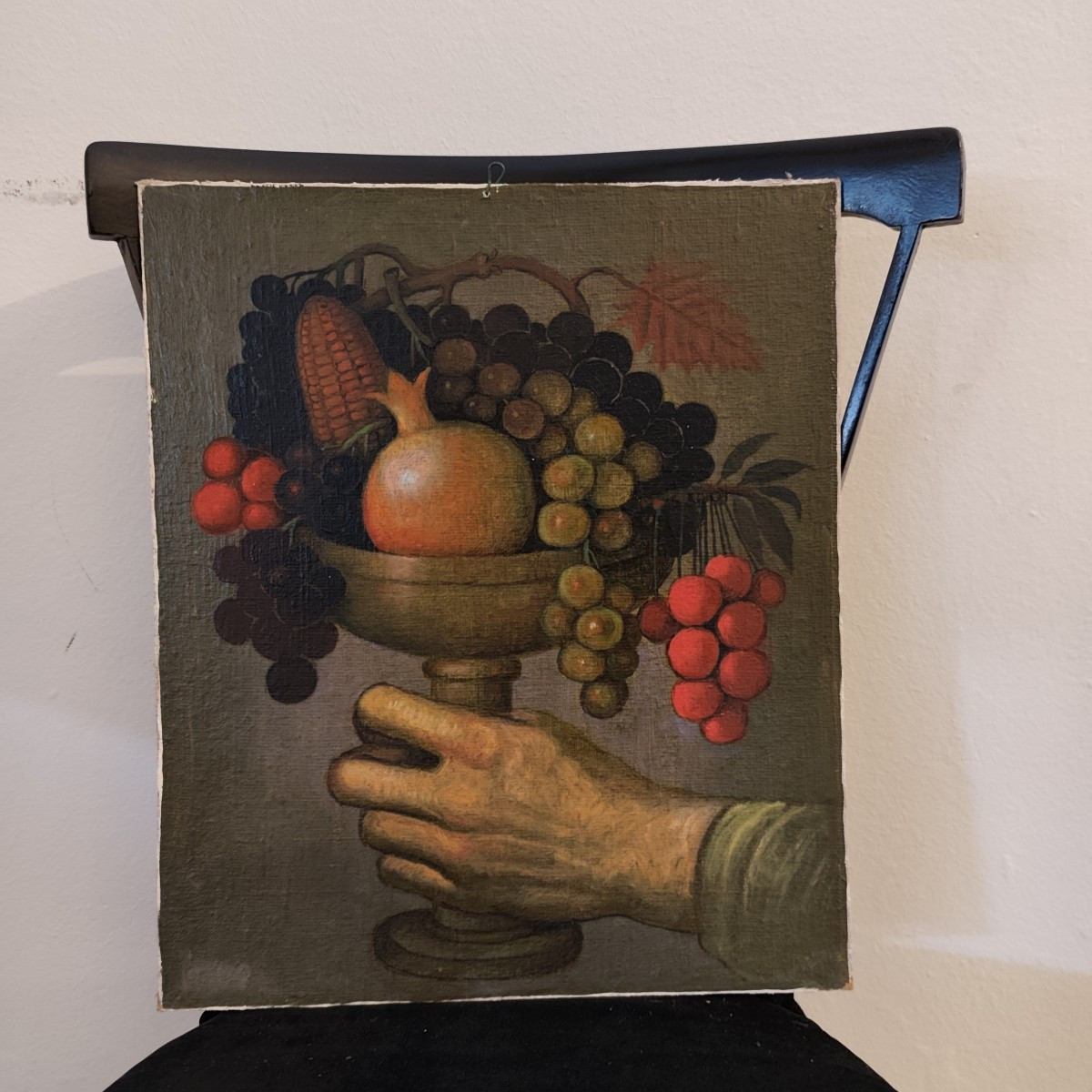 Olio su pannello trittico di mani 1950-photo-4