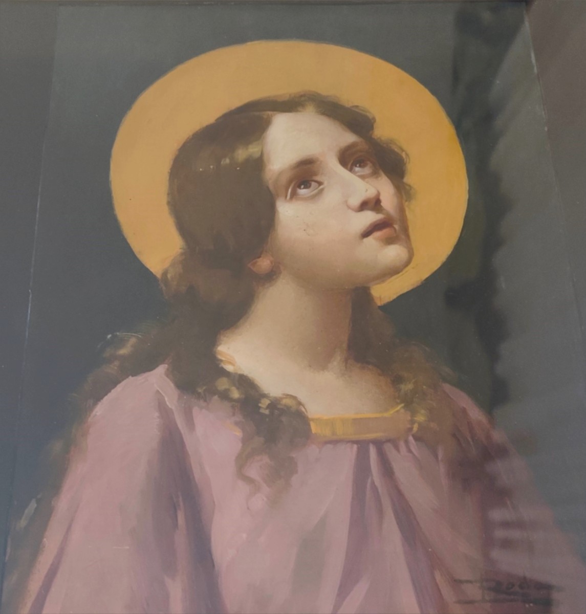 Olio su tavola epoca fine XIX sec Maria Maddalena-photo-4