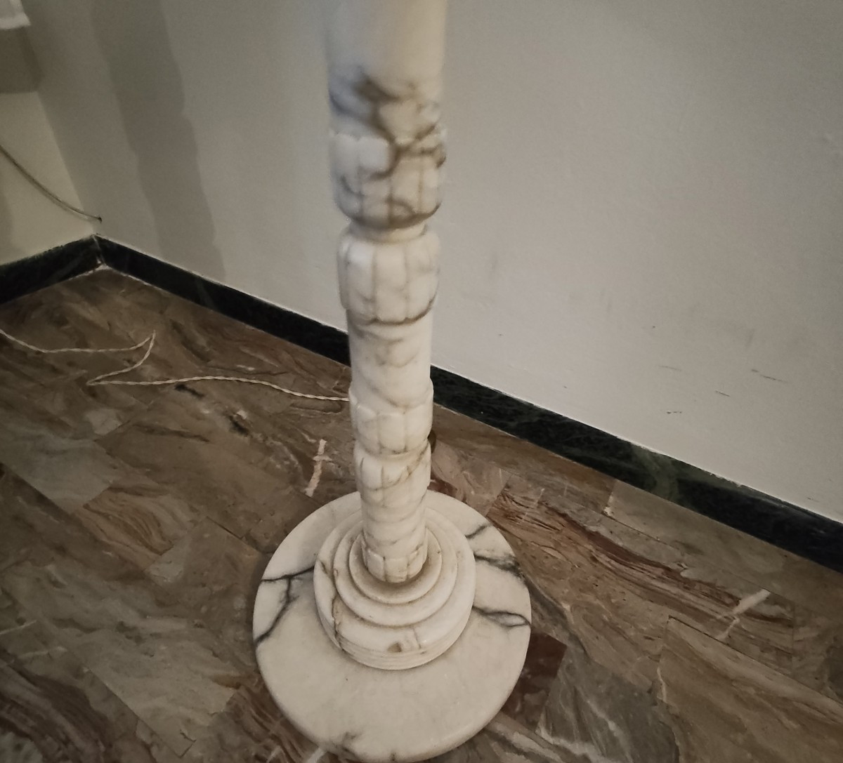Lampada piantana in marmo razionalista 1930-photo-4