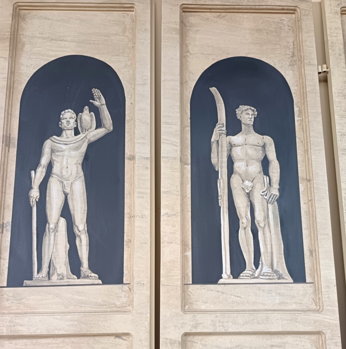 7 Pannelli da parete boiserie laccato 1940 discipline sportive-photo-1