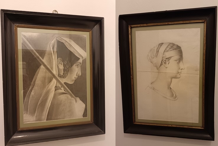 Coppia disegni a carboncino le donne 800 Francia