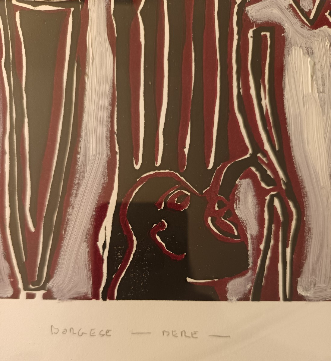 Tempera su carta datato 95 Angelo Borghese “Bere”-photo-2