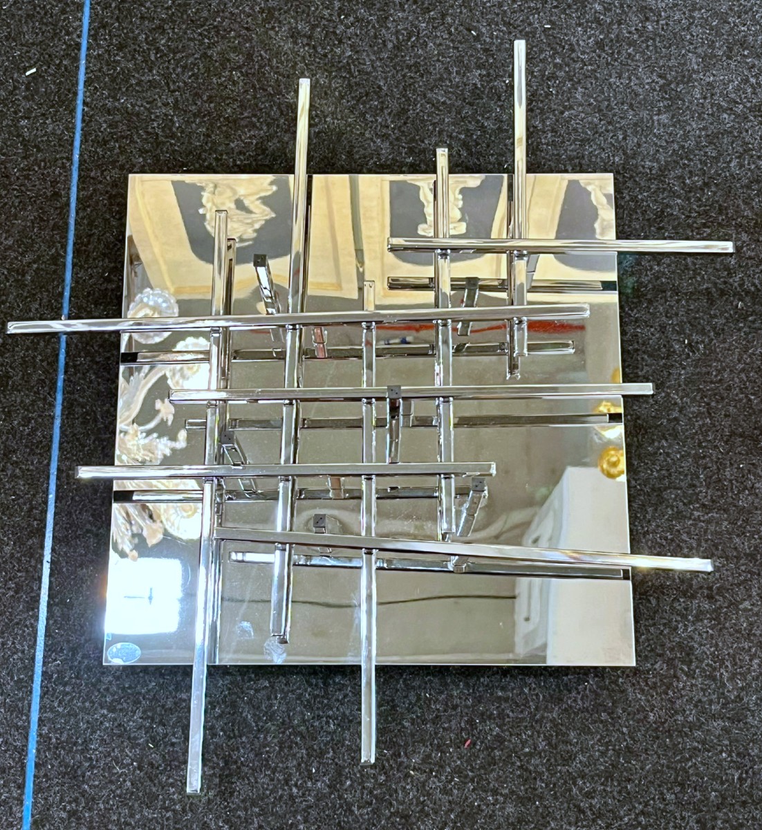 Coppia di plafoniere in acciaio Space Age anni 70-photo-3