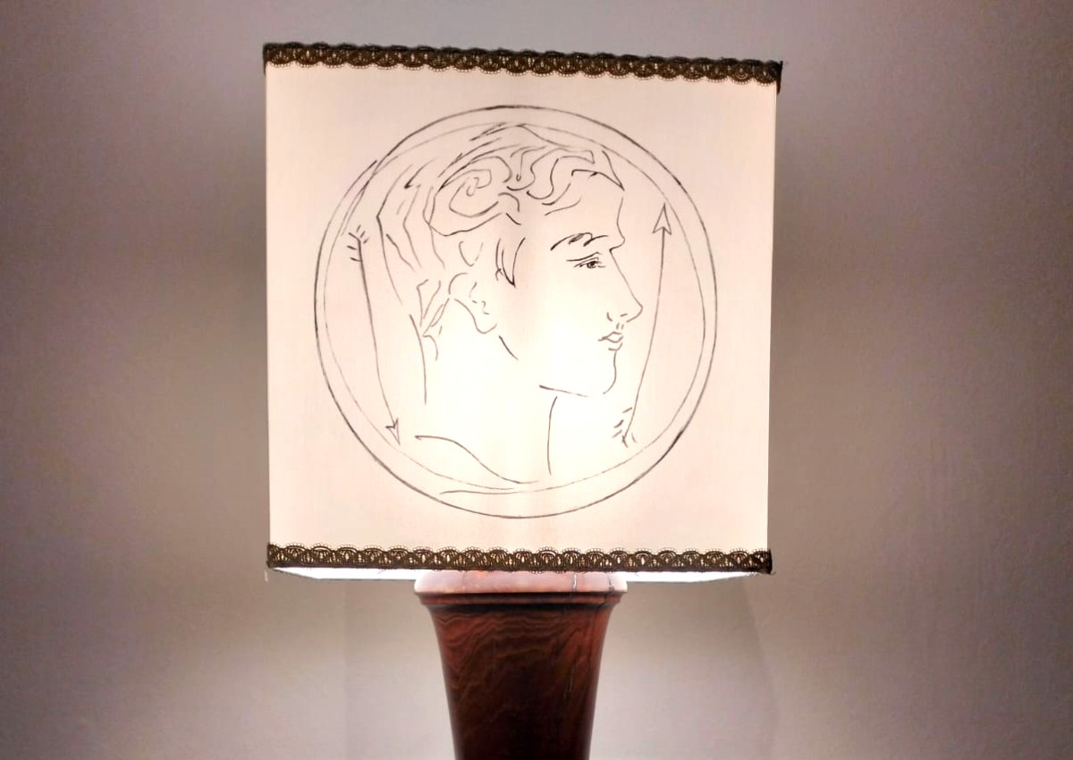 Lampada da tavolo del 900 da scultura lignea del 700-photo-2