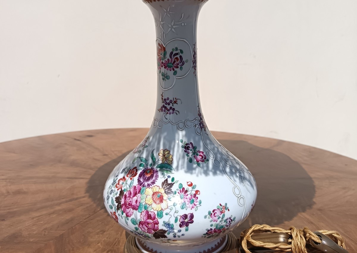 Lampada in ceramica francese della fine del XIX sec-photo-1