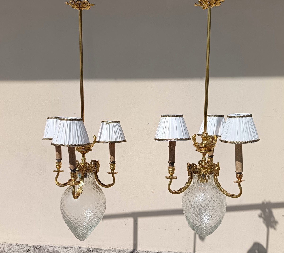 Coppia lampadari Umbertini 1840 Torino