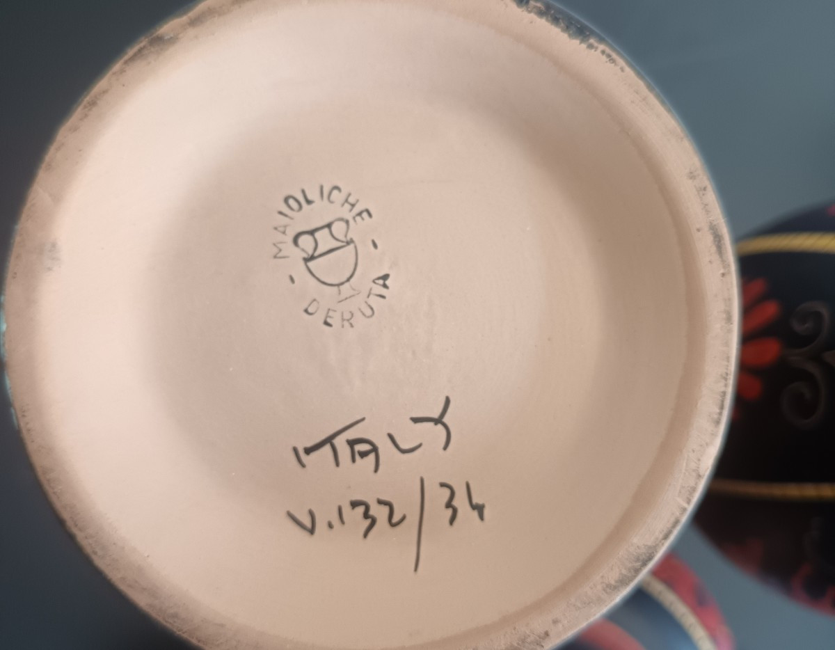 Trittico di vasi Deruta 1930-photo-2