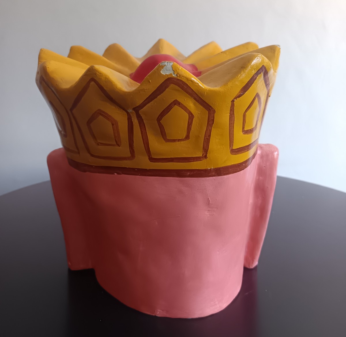 Trittico di maschere cinesi del 1920 papier mache-photo-4