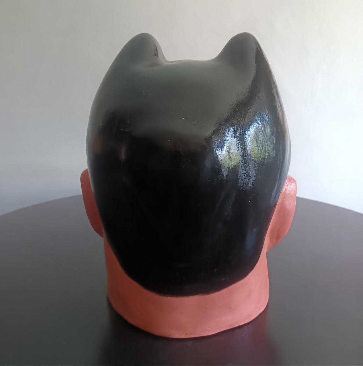 Trittico di maschere cinesi del 1920 papier mache-photo-5