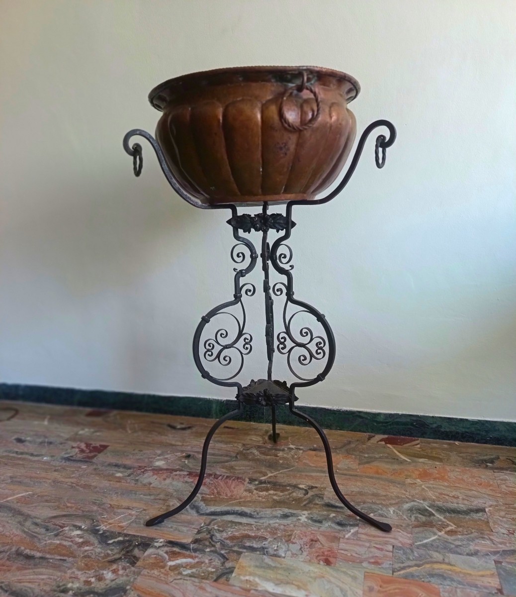 Vaso in rame sbalzato 1910 Firenze-photo-2