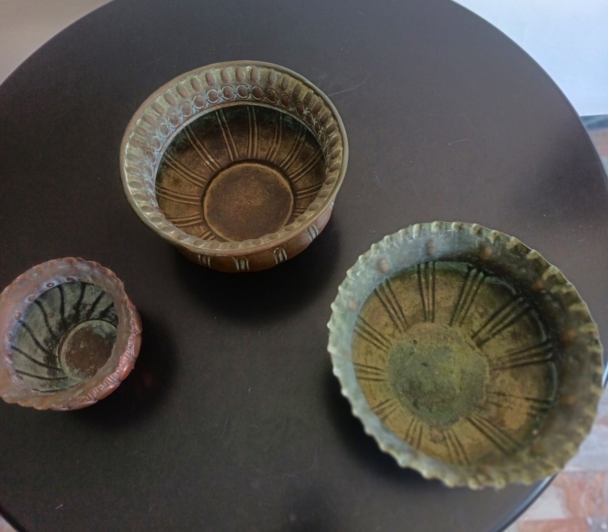 Tre coprivaso in rame 1910-photo-1