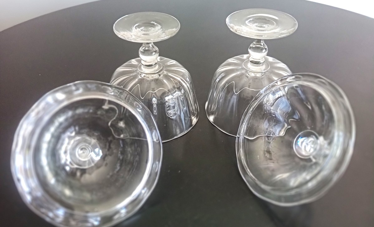 Coppia di scatole con coperchio in vetro soffiato in Murano nel 1920-photo-4