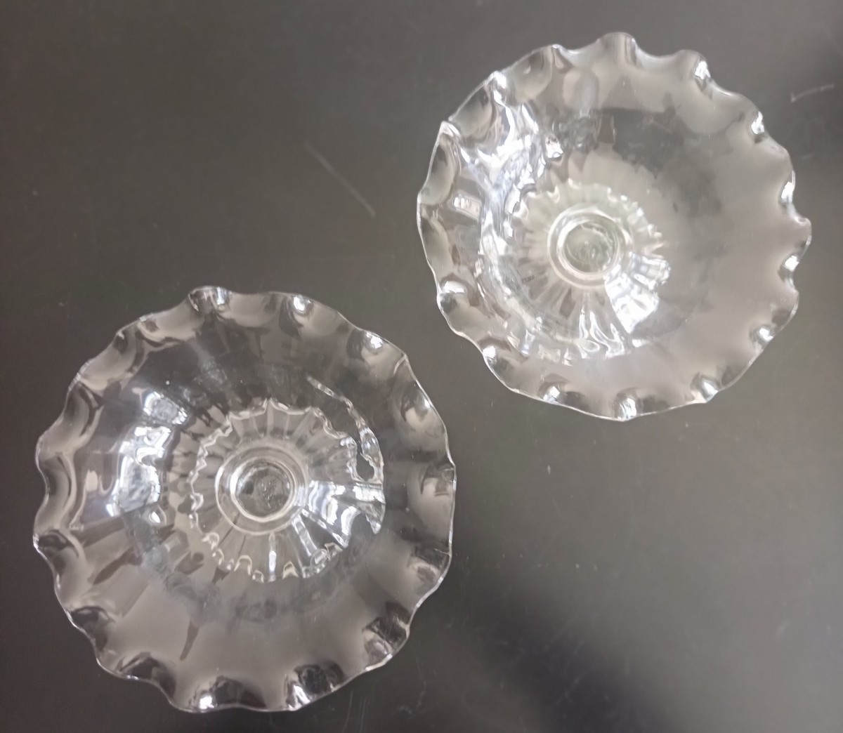 Coppia di alzatina per biscotti in vetro di Murano del 1930-photo-3