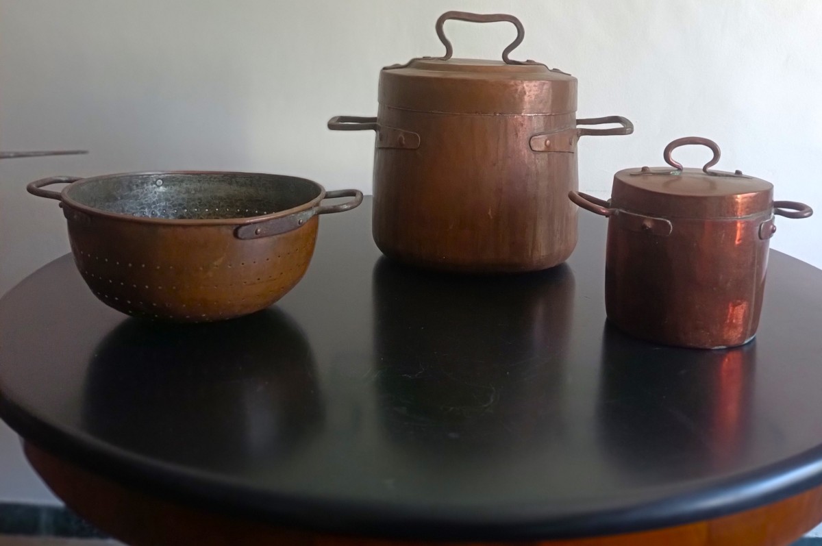 Set di 8 casseruole da cucina in rame del 700-photo-2