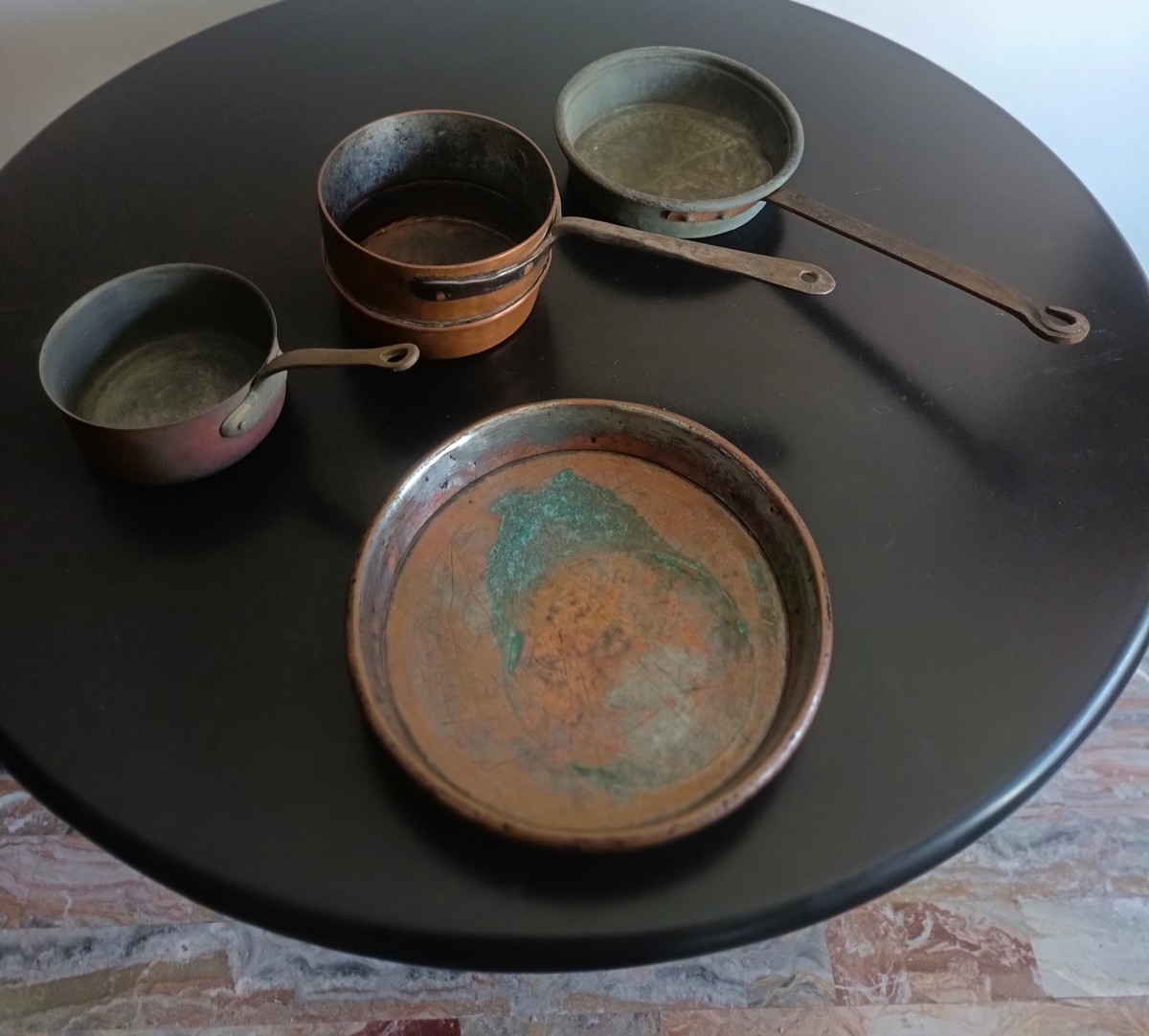Set di 8 casseruole da cucina in rame del 700-photo-4