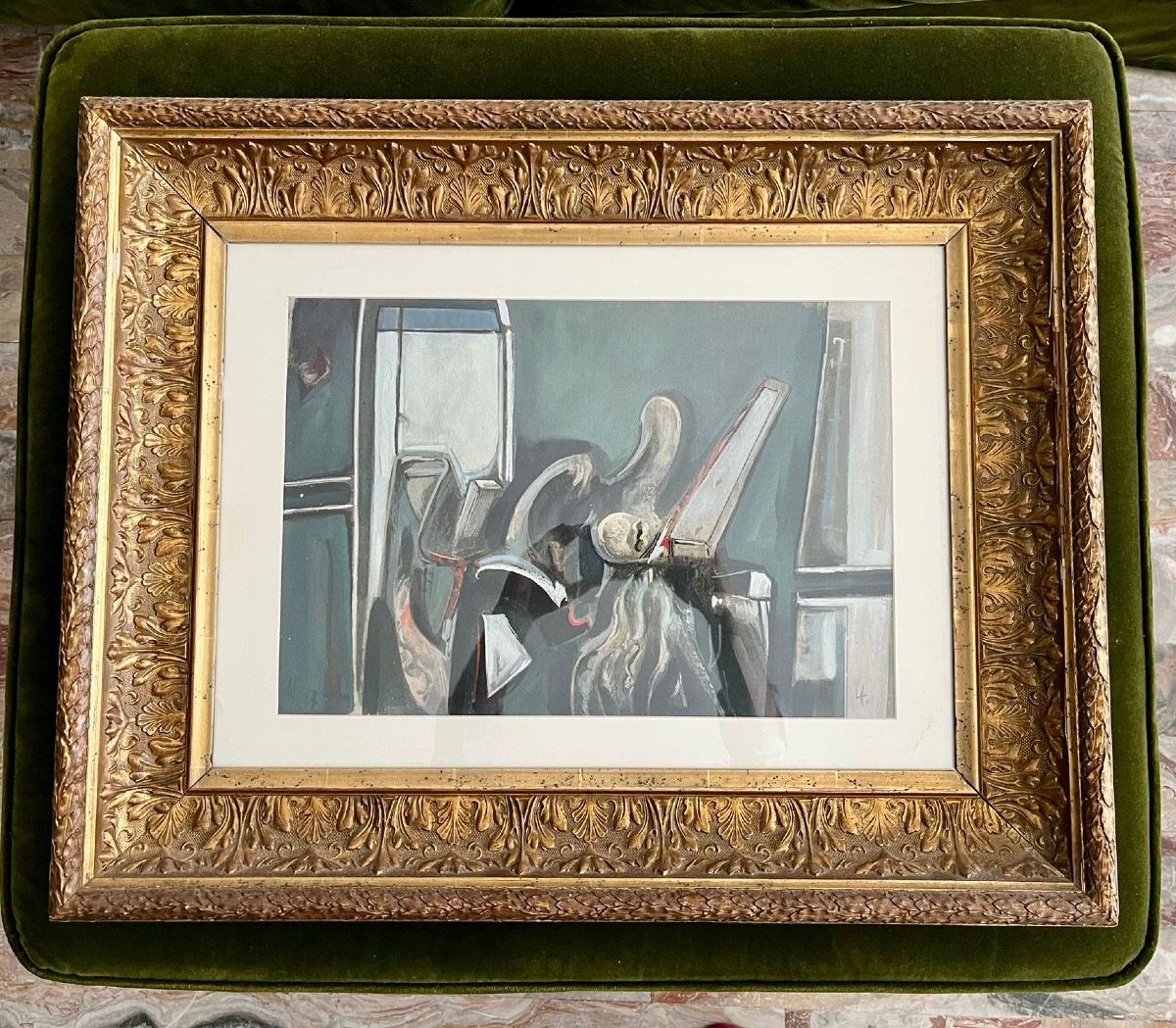 Olio su tela Confusione interna 1955 Vito Montanari