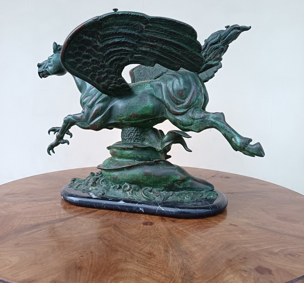 Scultura Razionalista in bronzo del 1930 Ippogrifo-photo-2
