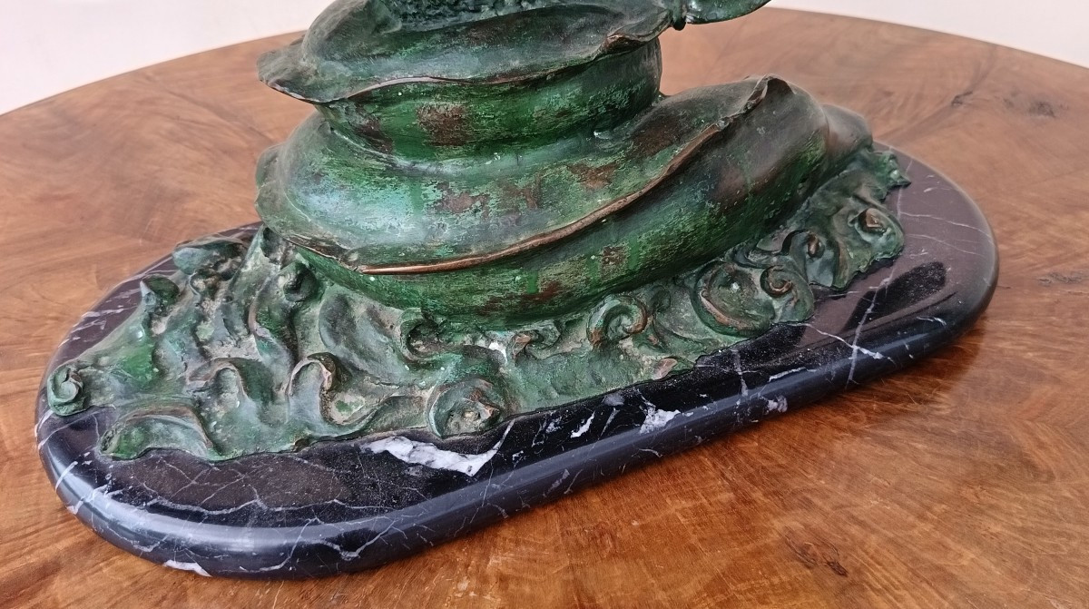 Scultura Razionalista in bronzo del 1930 Ippogrifo-photo-2