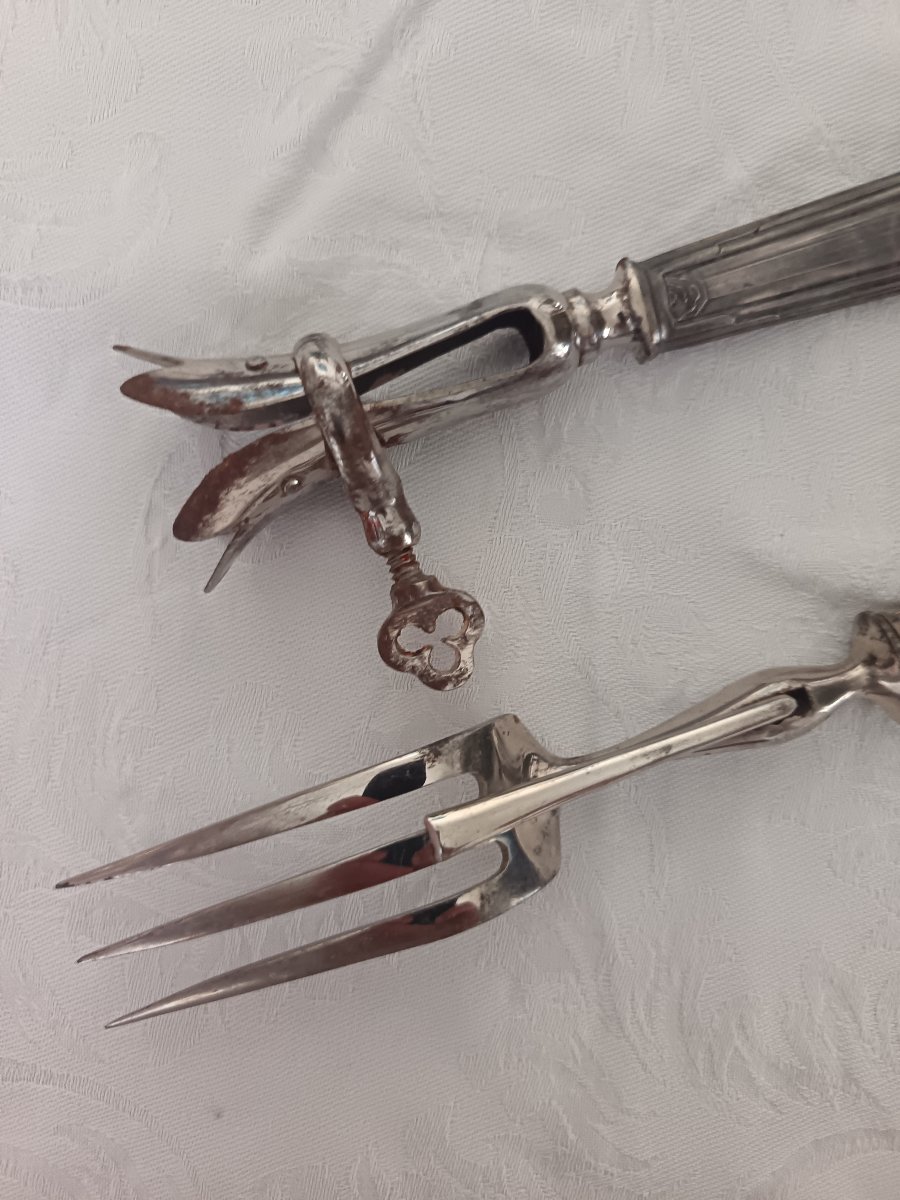 Forchettone e morsa per arrosto del XIX secolo-photo-1