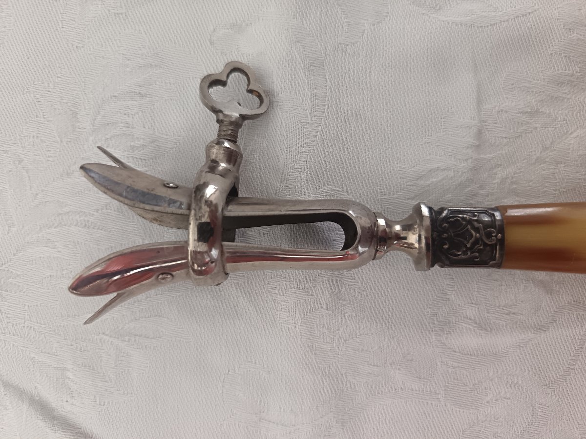 Pinza per arrosto dell’800 argento Francia-photo-2