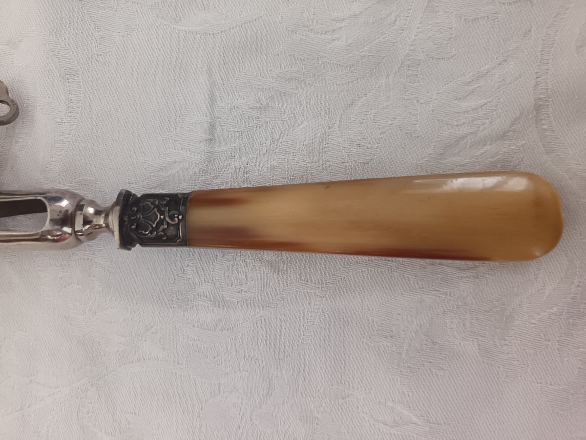 Pinza per arrosto dell’800 argento Francia-photo-3