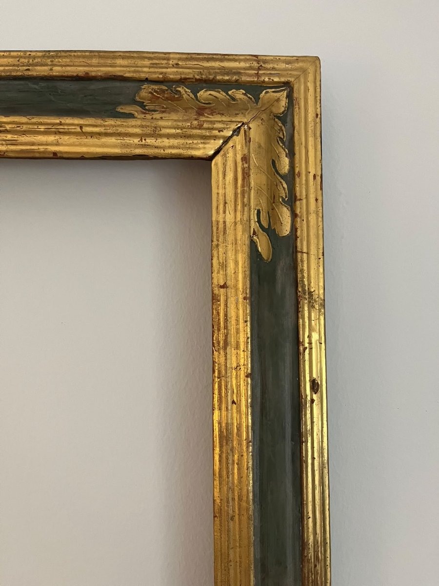 Cornice lignea laccata e dorata oro zecchino veneziana del 700-photo-2
