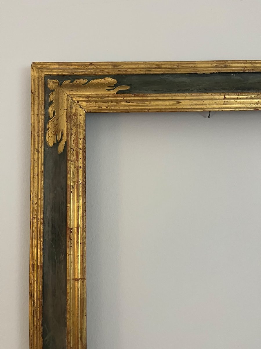 Cornice lignea laccata e dorata oro zecchino veneziana del 700-photo-4