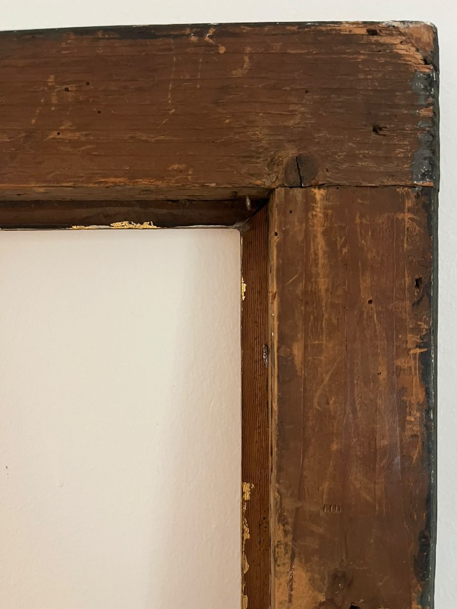 Cornice lignea laccata e dorata oro zecchino veneziana del 700-photo-2