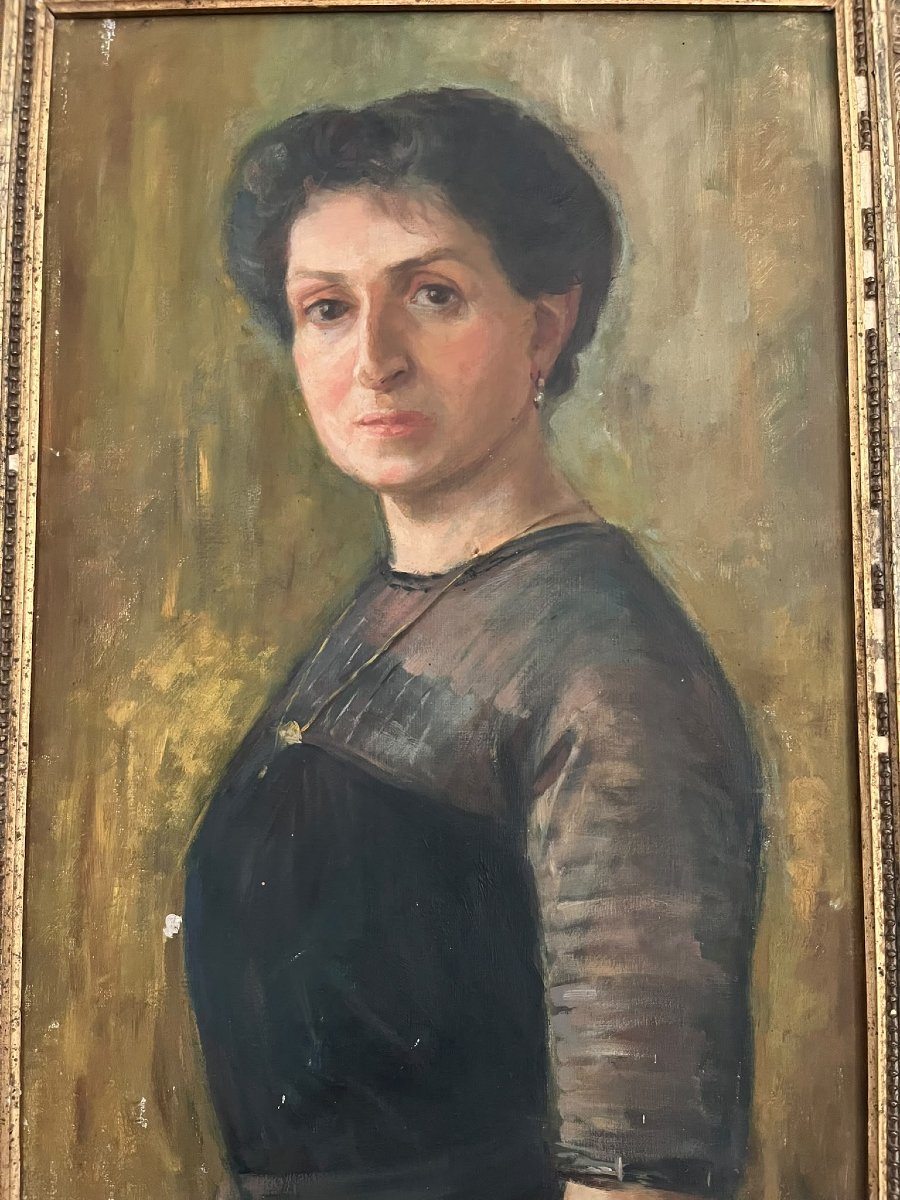 Olio su tela fine 800 attr scuola Giovanni Boldini- Nobildonna-photo-2