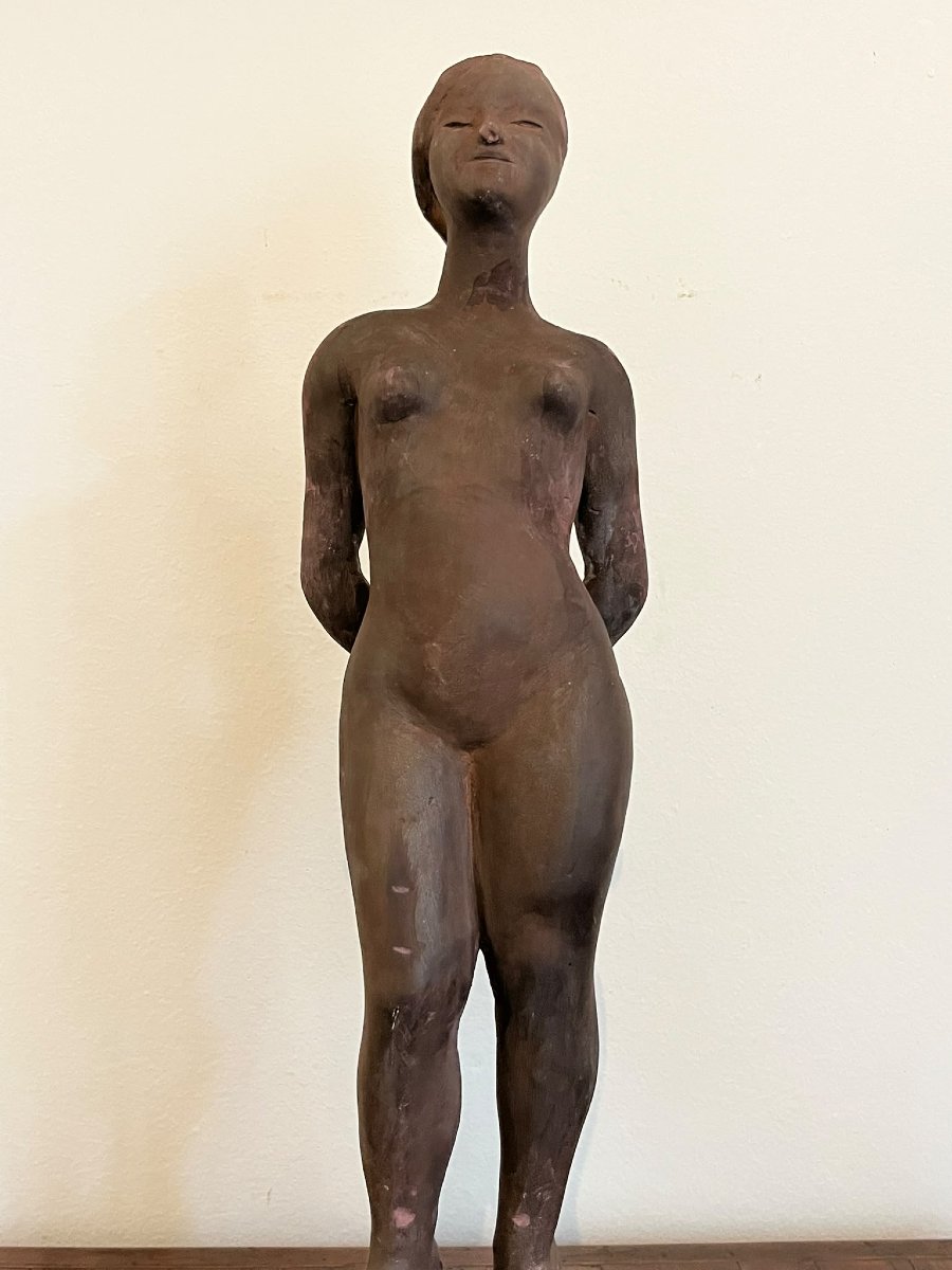 Eva la prima donna scultura in terracotta Arturo Martini-photo-2