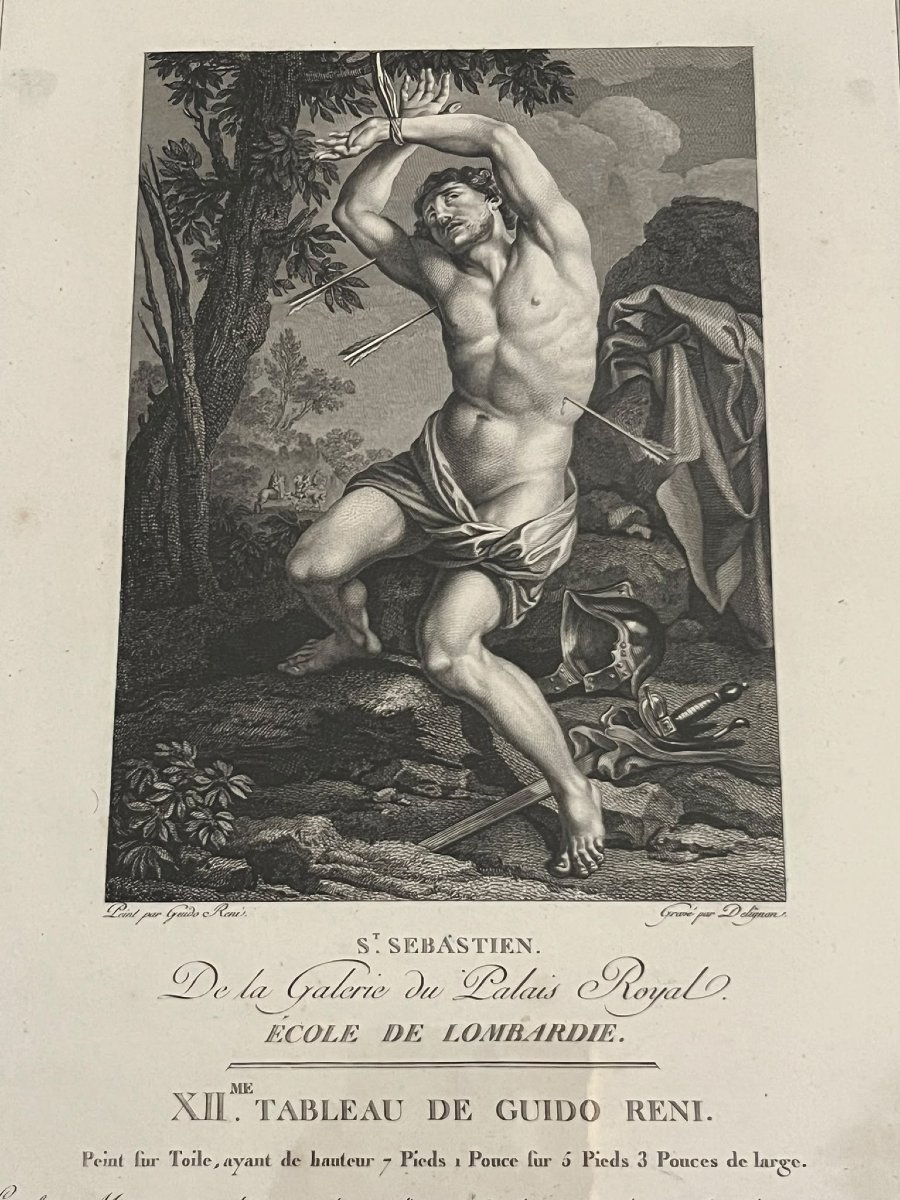 Acquaforte del 1786 di Jean Louis Delignon - San Sebastiano-photo-3
