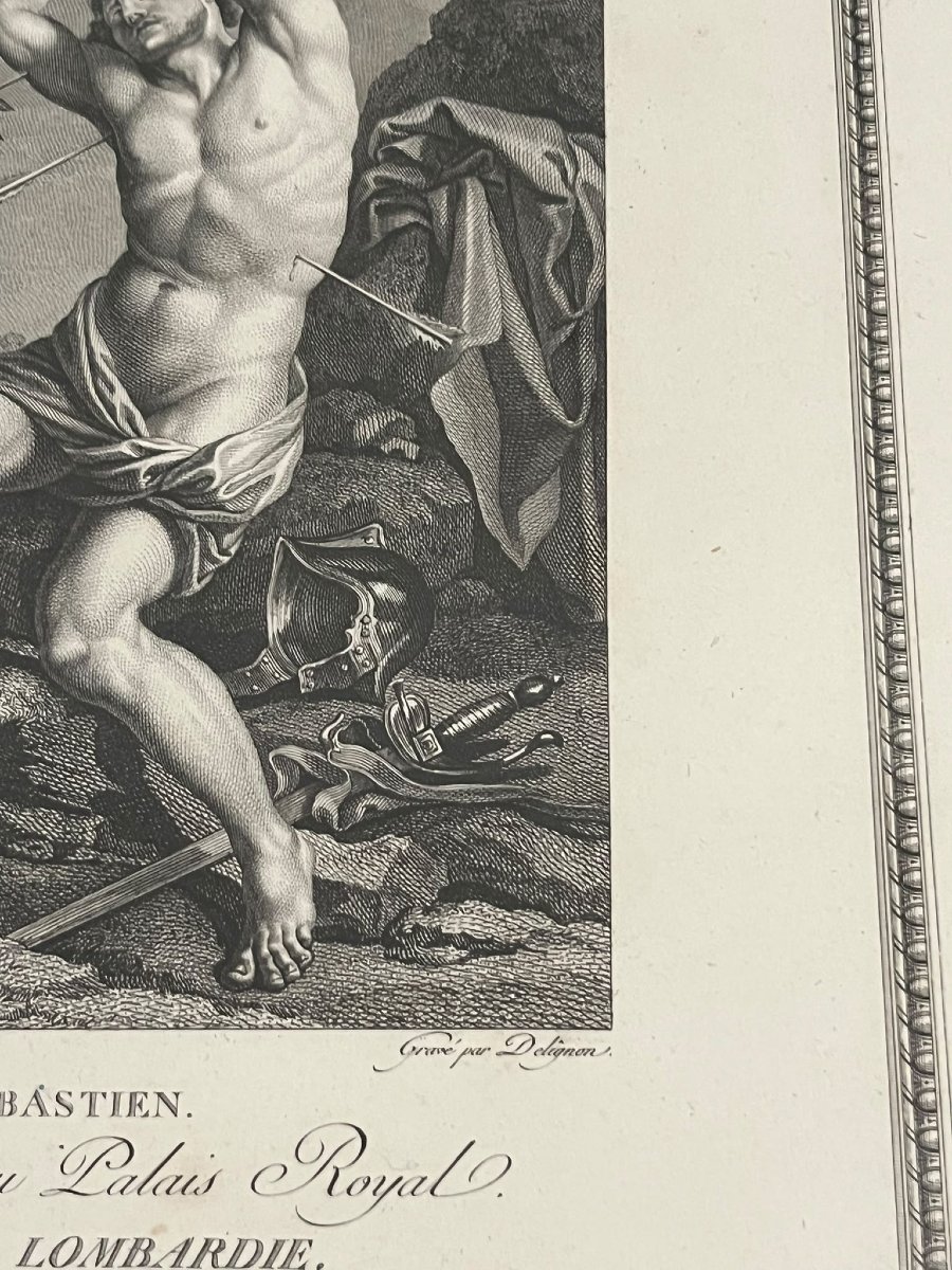 Acquaforte del 1786 di Jean Louis Delignon - San Sebastiano-photo-4