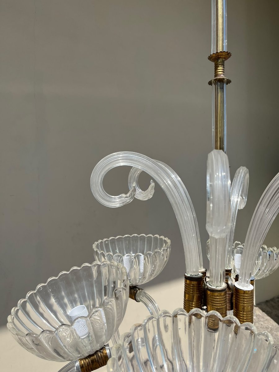 Lampadario 'animali marini' fornace Ercole Barovier 1930-photo-2