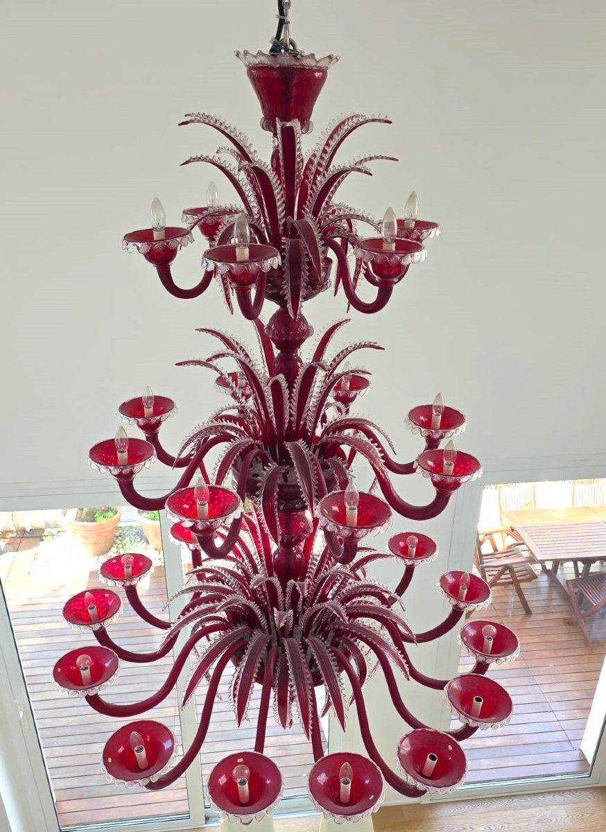 Lampadario "Agave" 1930 vetro di Murano