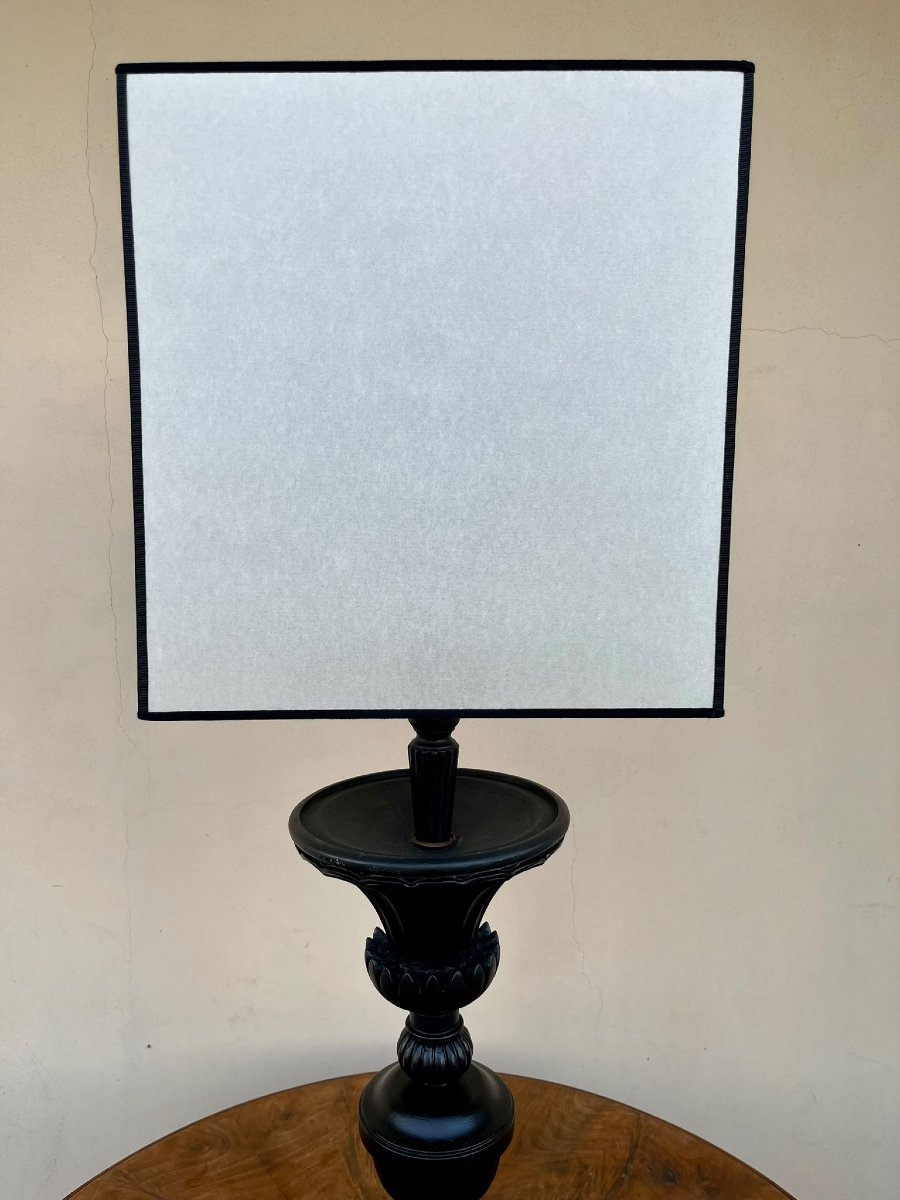 Lampada in legno ebanizzato 1930-photo-3