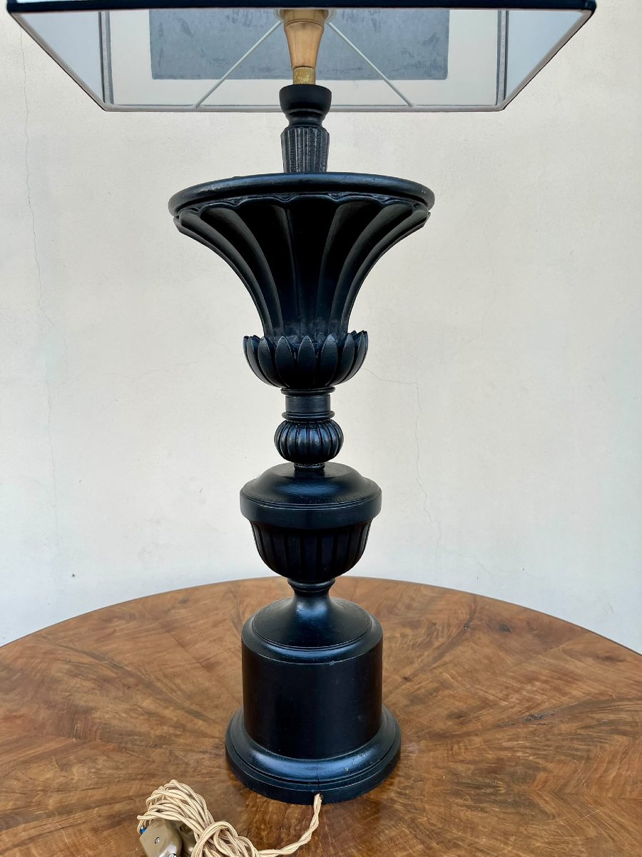 Lampada in legno ebanizzato 1930-photo-4