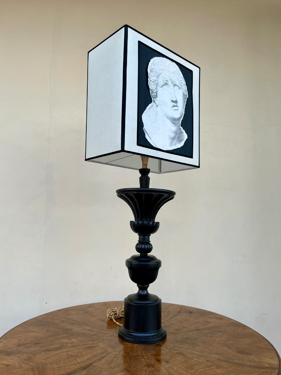 Lampada in legno ebanizzato 1930-photo-3