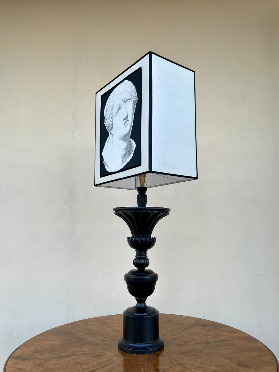 Lampada in legno ebanizzato 1930-photo-4