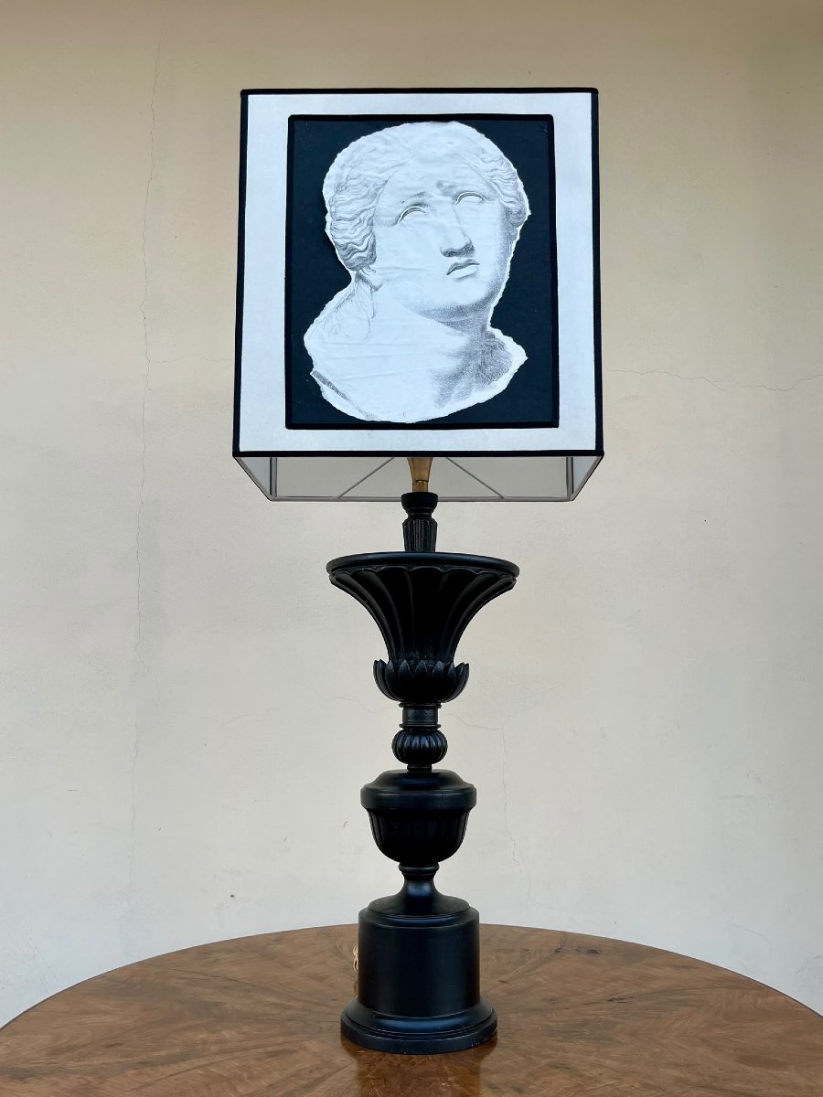 Lampada in legno ebanizzato 1930
