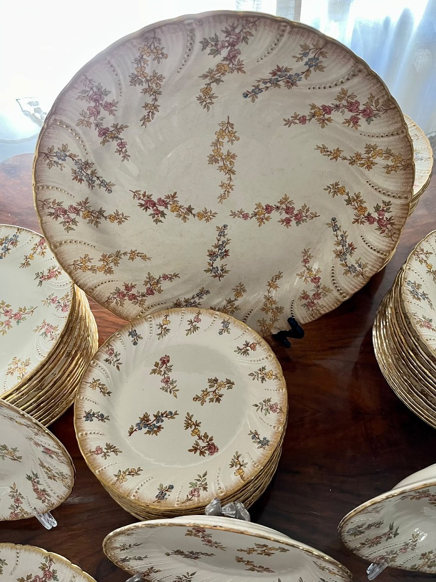 Servizio da tavola in ceramica del 1850 chiamato Luigi XV-photo-3