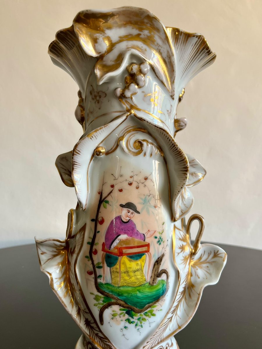 Vaso napoletano in ceramica dipinto del 1870-photo-2
