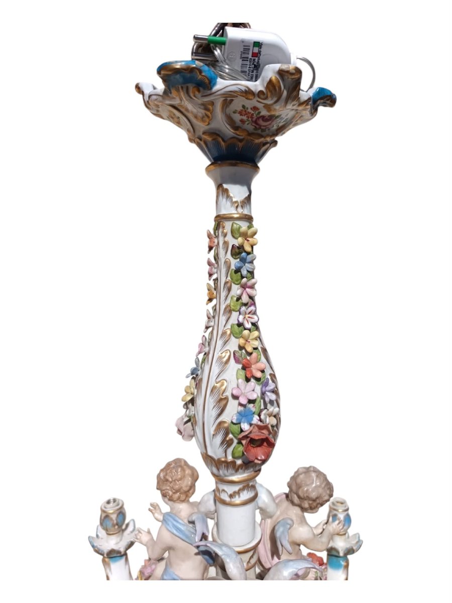 Lampadario Meissen fine 800 ceramica-photo-3