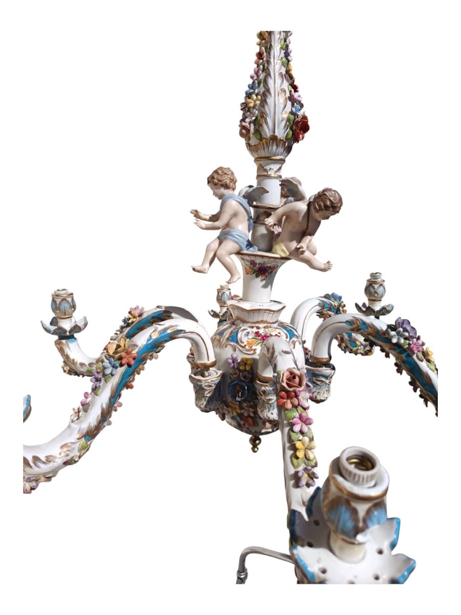 Lampadario Meissen fine 800 ceramica-photo-1