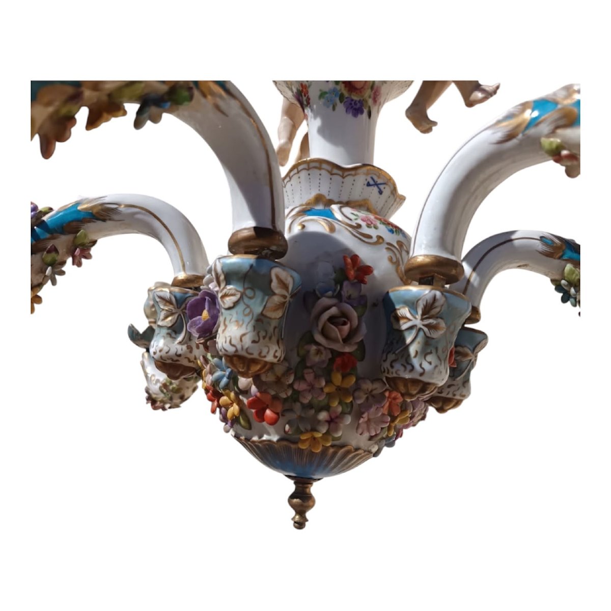 Lampadario Meissen fine 800 ceramica-photo-5