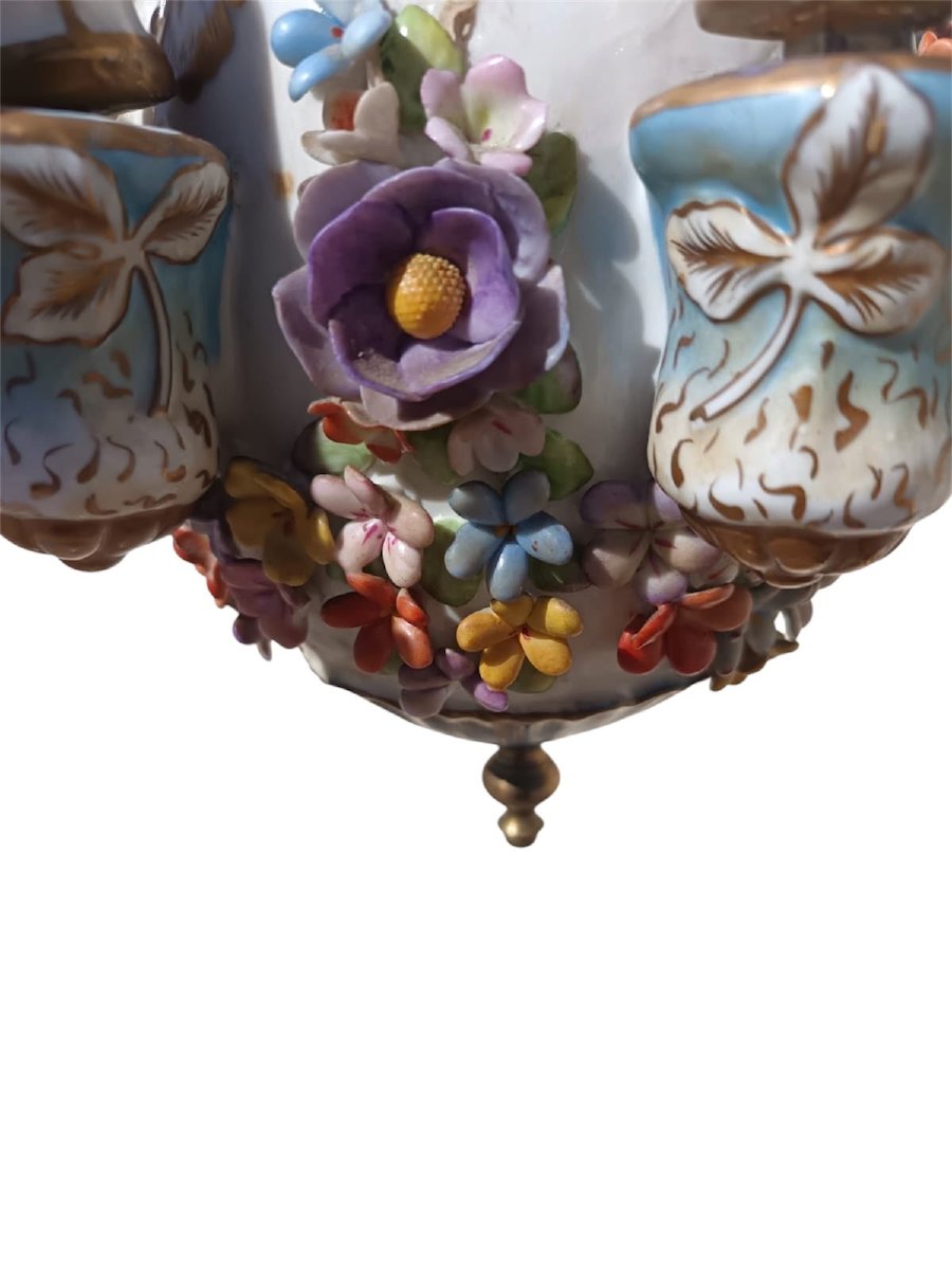 Lampadario Meissen fine 800 ceramica-photo-6