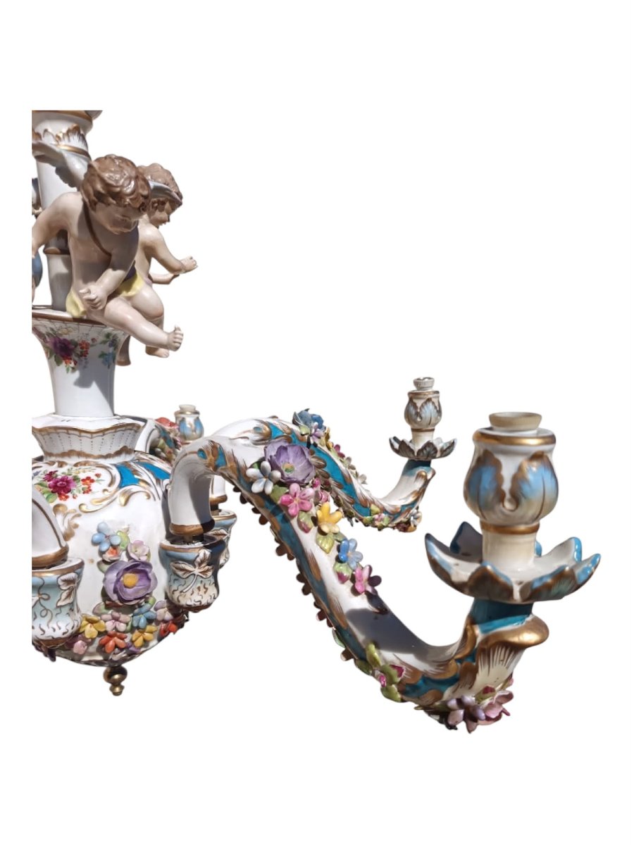 Lampadario Meissen fine 800 ceramica-photo-7